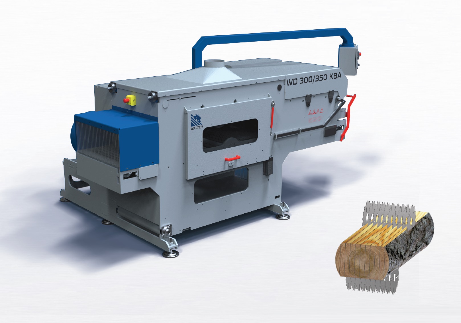 Многопильный станок двухвальный WD-300/350 KBA